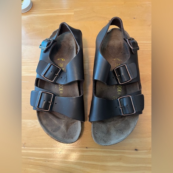 Birkenstock Shoes - Birkenstock Brown Leather Sandals